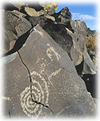 Petroglyph near Santa Fe, New Mexico.