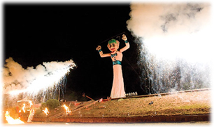 The burning of Old Man Gloom, also called Zozobra, in Santa Fe, New Mexico.