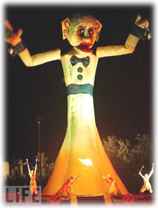 Zozobra, or Old Man Gloom, is an annual celebration in Santa Fe, New Mexico.